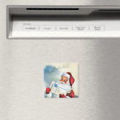 聖降誕祭お目出度う(レトロサンタクロース) マグネット (インサイチュ (食洗機))