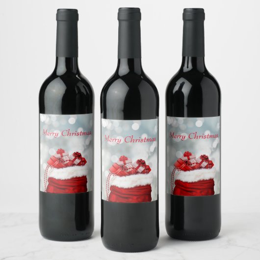 聖降誕祭お目出度う ワインラベル (ボトル)
