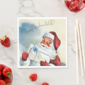 聖降誕祭お目出度う(ヴィンテージサンタクロース) スタンダードランチョンナプキン (インサイチュ)