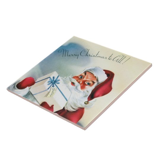 聖降誕祭お目出度う(ヴィンテージサンタクロース) タイル (側面)