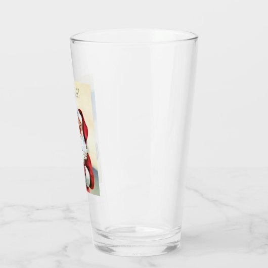 聖降誕祭お目出度う(ヴィンテージサンタクロース) タンブラーグラス (左)