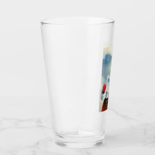 聖降誕祭お目出度う(ヴィンテージサンタクロース) タンブラーグラス (右)