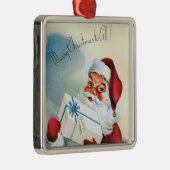聖降誕祭お目出度う(ヴィンテージサンタクロース) メタルオーナメント (右)