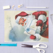 聖降誕祭お目出度う(ヴィンテージサンタクロース) 薄葉紙 (クラフト)