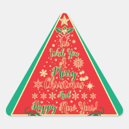 聖降誕祭お目出度う 三角形シール
