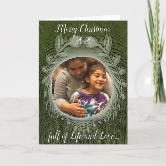 聖降誕祭お目出度う…人生と愛に満ちた…ホリド カード (正面)