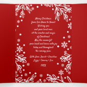 聖降誕祭お目出度う。写真数々のの3つ折カード 三つ折り案内状 (内部中)