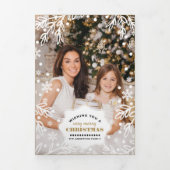 聖降誕祭お目出度う。写真数々のホリデーカード 三つ折り案内状 (カバー)