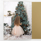 聖降誕祭お目出度う。写真数々のホリデーカード 三つ折り案内状 (内部最初)