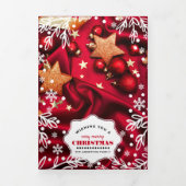 聖降誕祭お目出度う。写真数々の休日 三つ折り案内状 (カバー)