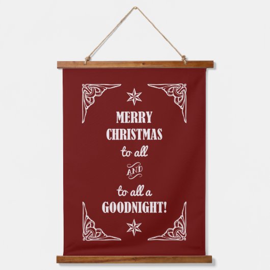 聖降誕祭お目出度う… 吊り下げ型タペストリー (正面)