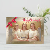 聖降誕祭お目出度う。宗教ファインアートクリスマスカード シーズンカード (スタンド正面)