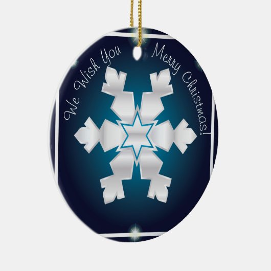 聖降誕祭お目出度う!新年おめでとう セラミックオーナメント (右)