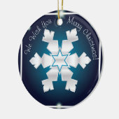 聖降誕祭お目出度う!新年おめでとう セラミックオーナメント (左)