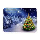 聖降誕祭お目出度う、新年お目出度う マグネット (横)