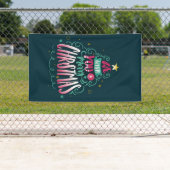 聖降誕祭お目出度う 横断幕 (インサイチュ)