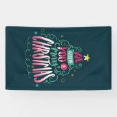 聖降誕祭お目出度う 横断幕 (横)