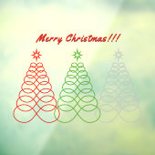 聖降誕祭お目出度う! – 無限の愛クリスマスツリー文字 ウィンドウサイン (シート3)