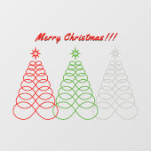 聖降誕祭お目出度う! – 無限の愛クリスマスツリー文字 ウィンドウサイン (シート)