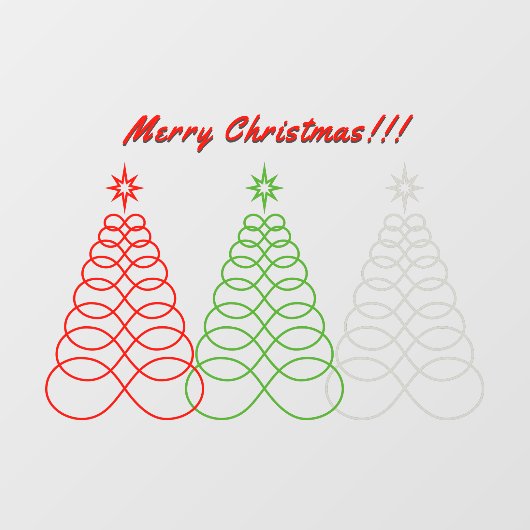 聖降誕祭お目出度う! – 無限の愛クリスマスツリー文字 ウィンドウサイン (シート)