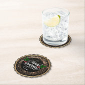 聖降誕祭お目出度う、煌々とグリッター ペーパーコースター (インサイチュ)