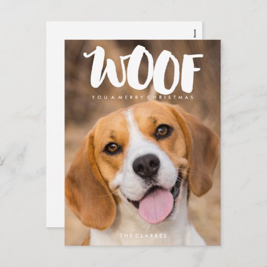 聖降誕祭お目出度う |犬の写真 シーズンポストカード (正面/裏面)