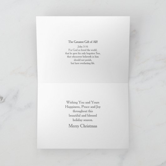 聖降誕祭お目出度う – 神は世界を愛されたのだ シーズンカード (内部)