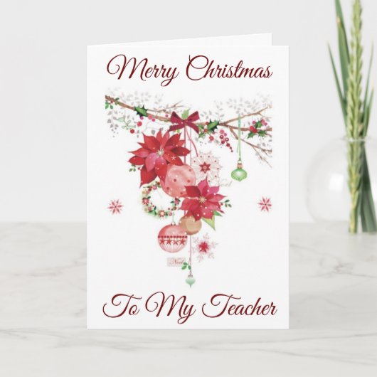 聖降誕祭お目出度う**私の先生** シーズンカード (正面)