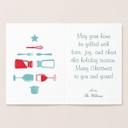 聖降誕祭お目出度う 箔カード (内部)