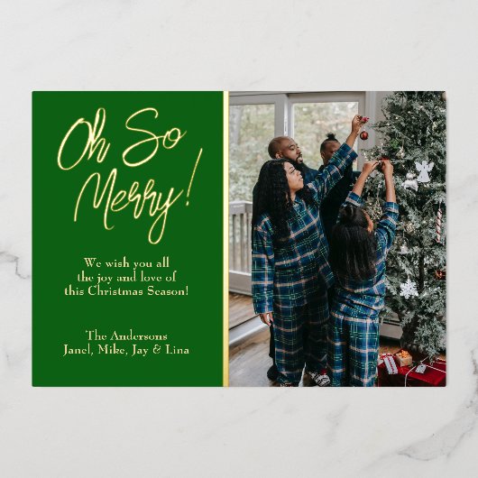 聖降誕祭お目出度う 箔シーズンカード (正面)