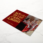 聖降誕祭お目出度う 箔シーズンカード (回転した状態)