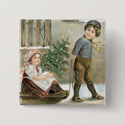 聖降誕祭お目出度う！ 缶バッジ (正面)