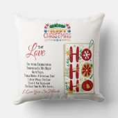 聖降誕祭お目出度う、聖降誕祭お祝い クッション (裏面)