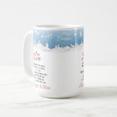 聖降誕祭お目出度う、聖降誕祭お祝い コーヒーマグカップ (正面左)