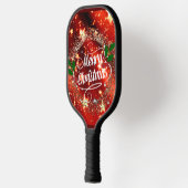 聖降誕祭お目出度う、輝く、輝く。 ピックルボールラケット (左)