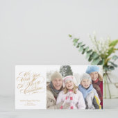 聖降誕祭お目出度う | 金ゴールドスクリプト シーズンカード (スタンド正面)