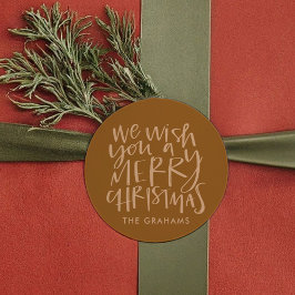 『聖降誕祭お目出度う』黄金 ラウンドシール