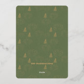 聖降誕祭お目出度う | 2枚の写真ユニーク 箔シーズンカード (裏面)