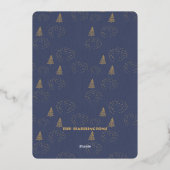 聖降誕祭お目出度う | 2枚の写真ユニーク 箔シーズンカード (裏面)