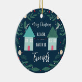 聖降誕祭お目出度って、我々は友達になれる事が出来た セラミックオーナメント (右)