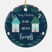 聖降誕祭お目出度って、我々は友達になれる事が出来た セラミックオーナメント (裏面)