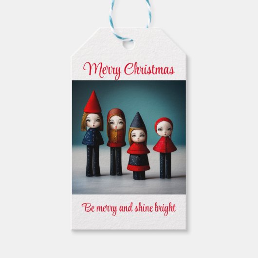 聖降誕祭お目出度メリーう ギフトタグ (正面)