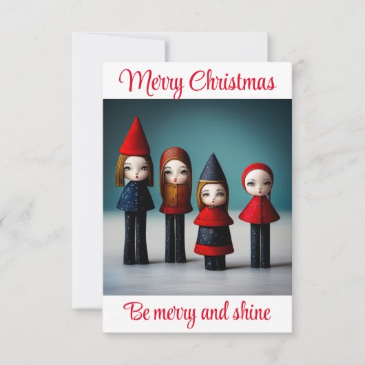 聖降誕祭お目出度メリーう サンキューカード (正面)