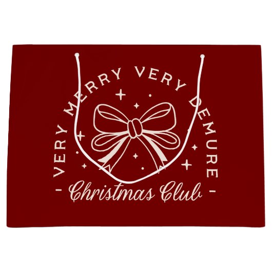 聖降誕祭お目出度名門私立校風のう ラージペーパーバッグ (正面)