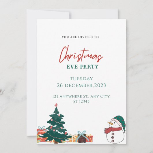 聖降誕祭お目出度 招待状 (正面)