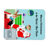 聖降誕祭お目出最高のし マグネット (横)