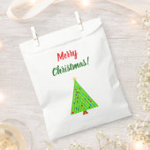 「聖降誕祭お目出飾とう!」+クリスマスツリー フェイバーバッグ (クリップ留めされた状態)