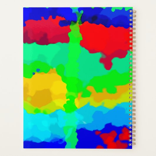 聖降誕祭お祝いのお祝いのインクスプラッシュ抽象芸術 プランナー手帳 (裏面)