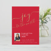 聖降誕祭お祝いモダンはがミニマルき シーズンカード (スタンド正面)