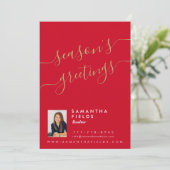 聖降誕祭お祝いモダンはがミニマルき シーズンカード (スタンド正面)